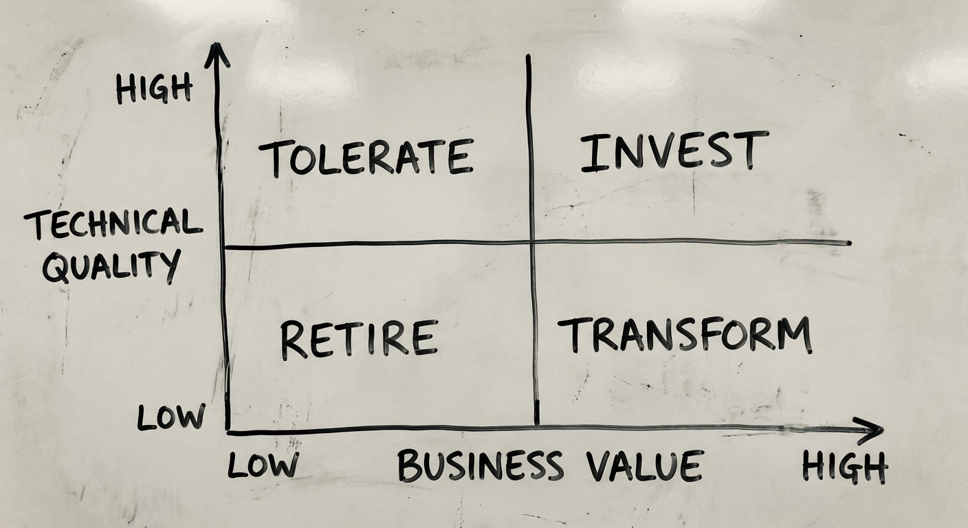 Legacy system assessment matrix