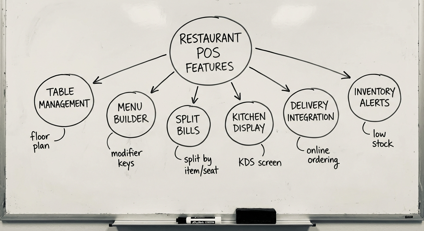 Core features of a modern restaurant POS system