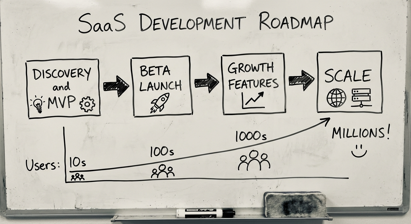 SaaS development roadmap stages